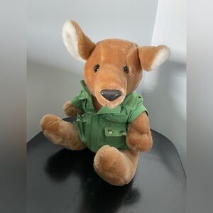 Vintage 1987 Dakin Kangaroo Duke Down under plush toy.